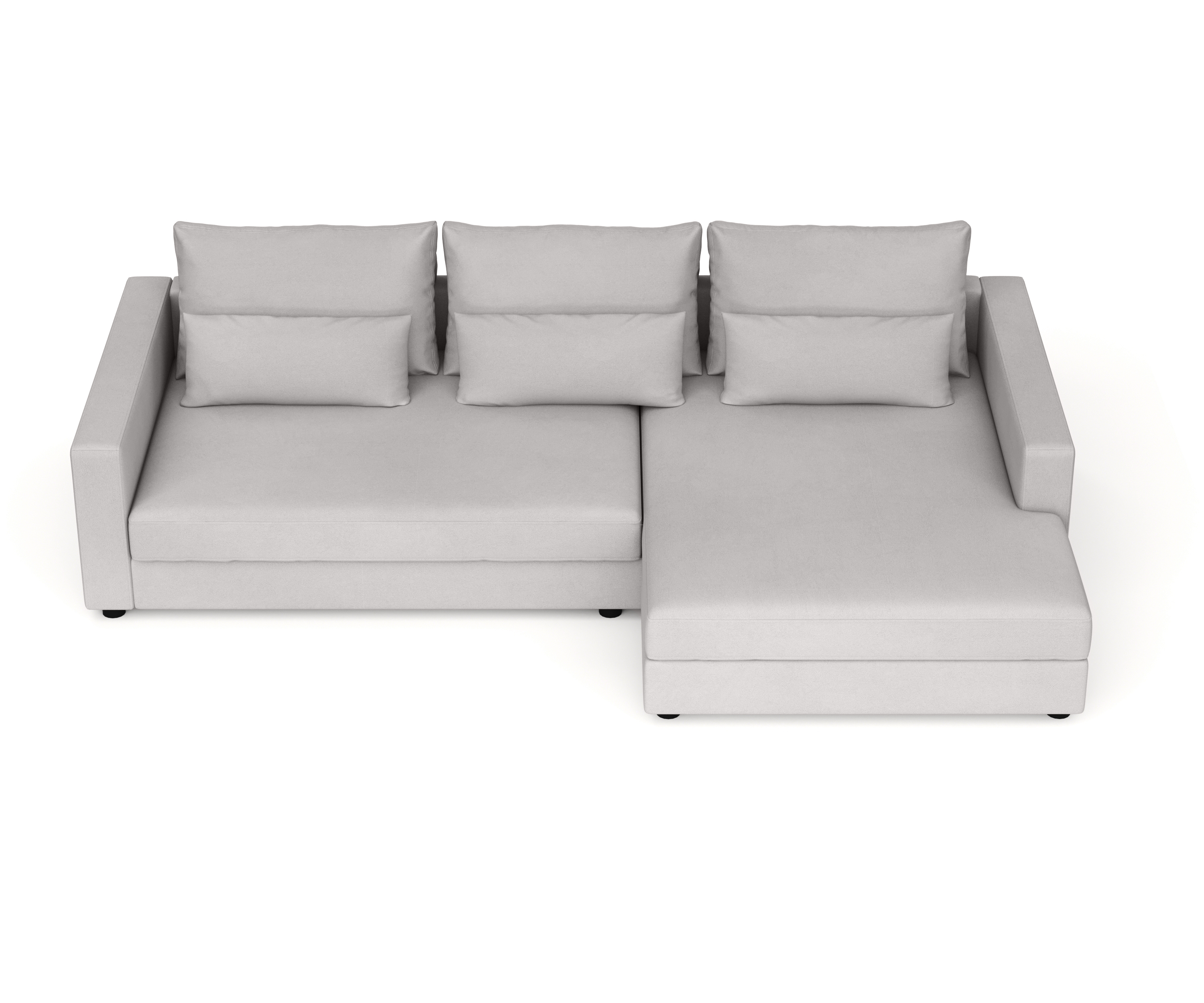 Ecksofa NAEL rechts hellgrau