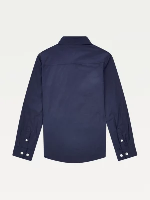 Camisa de algodão popeline elástico