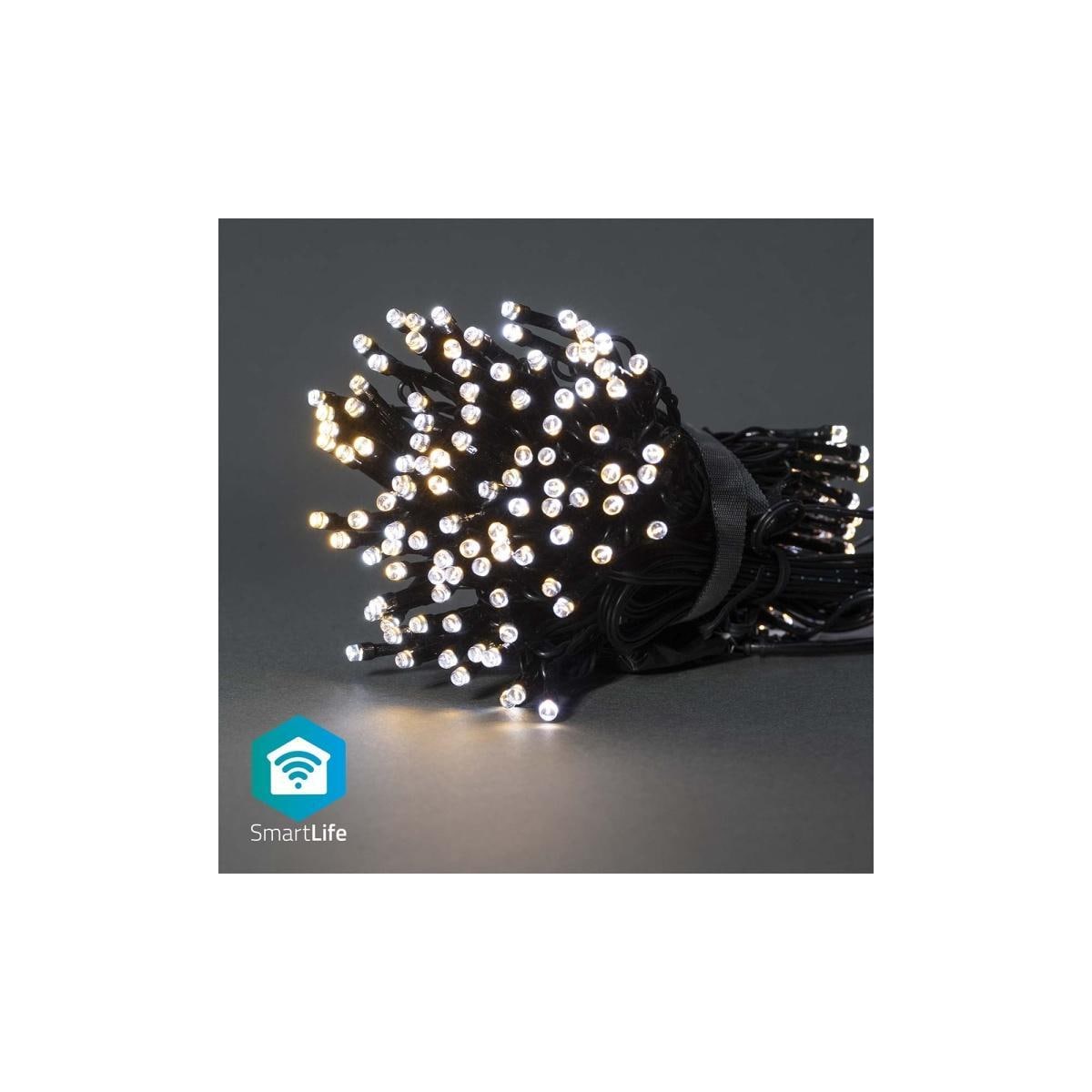 Nedis SmartLife Julelys | Streng | Wi-Fi | Varm til avkjølt hvitt | 100 LED s | 10.0 m | Android™ / IOS