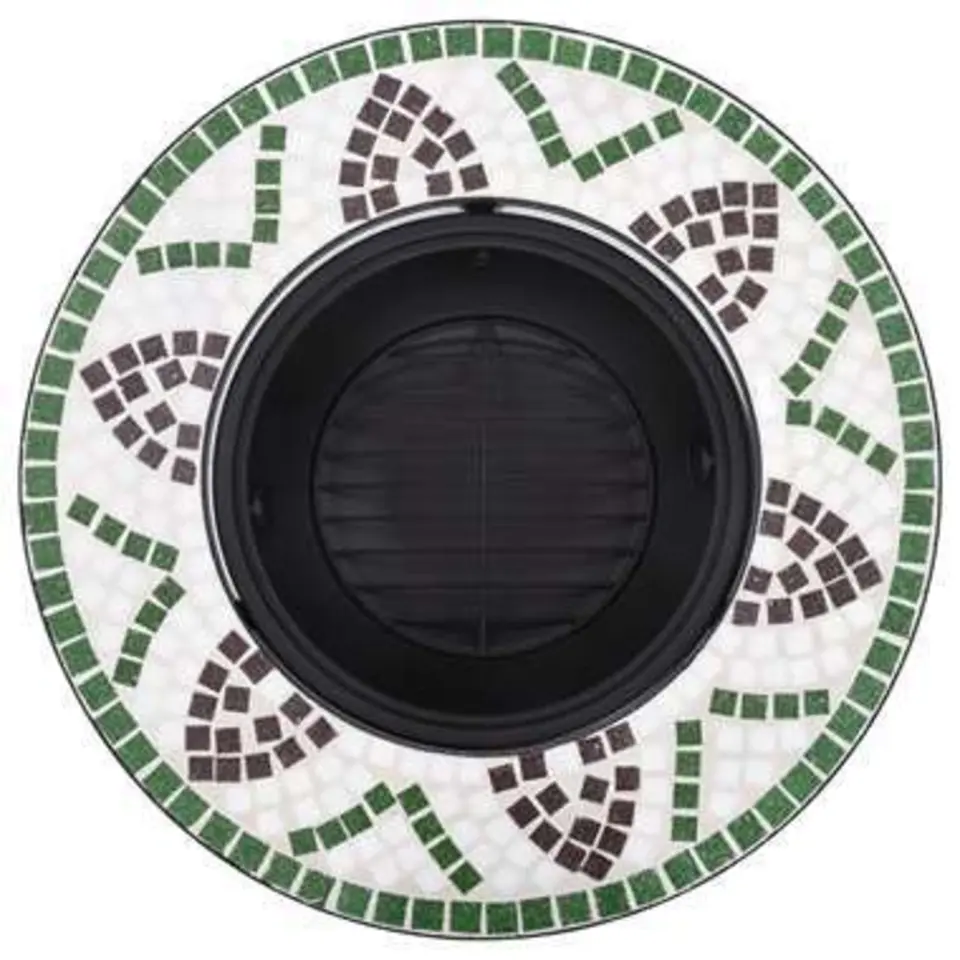 vidaXL - Vuurkorf - Groen - Keramiek