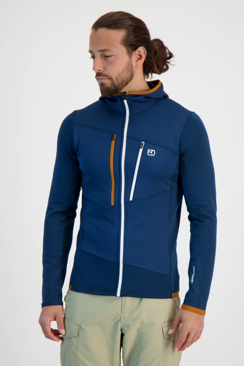 Ortovox Fleece Grid Hoodie Herren Midlayer