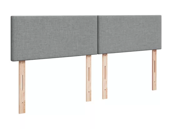 Sommier à lattes de lit avec matelas Gris clair 180x200cm Tissu