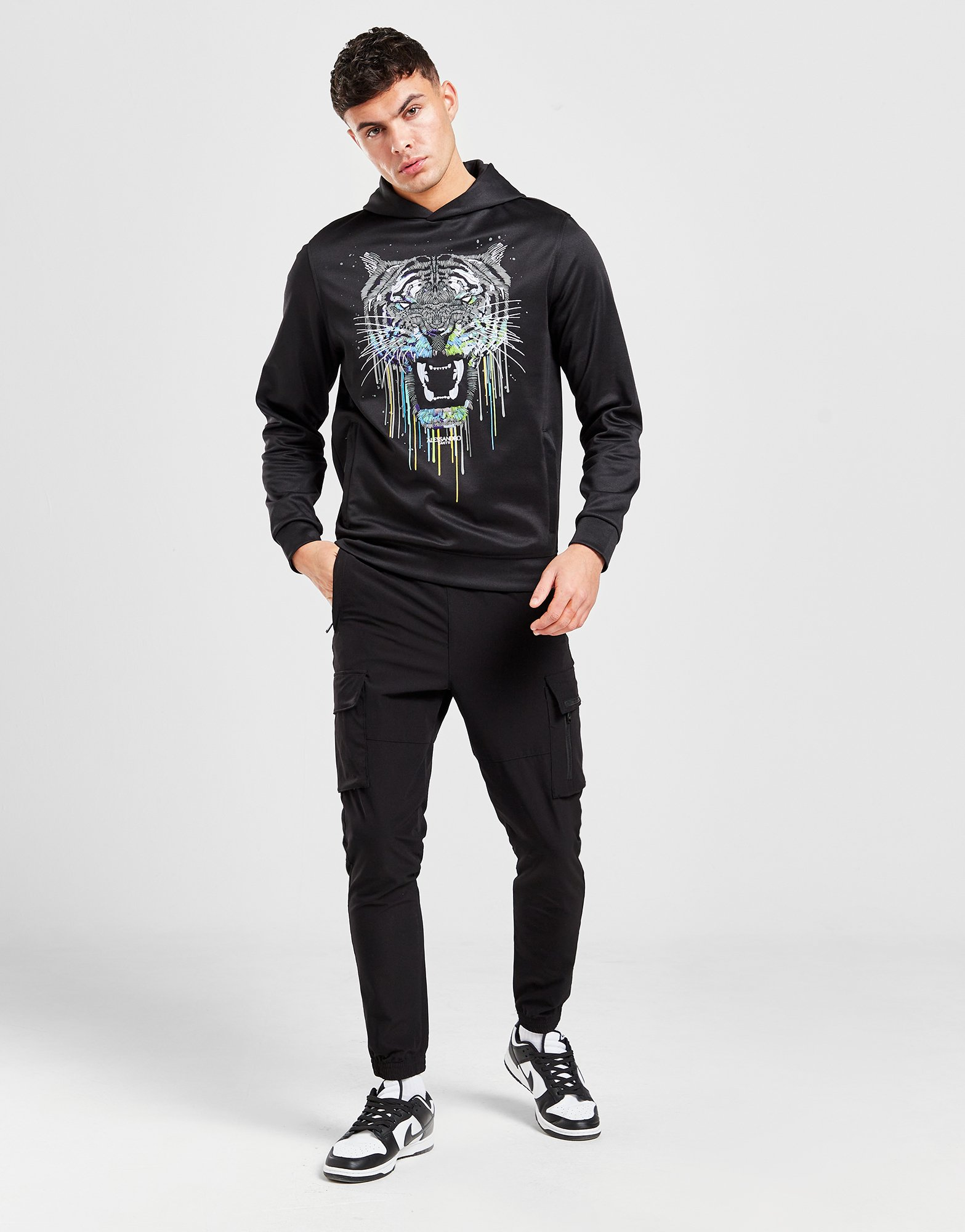 Alessandro Zavetti Sweat à Capuche Growler Paint Drip Homme