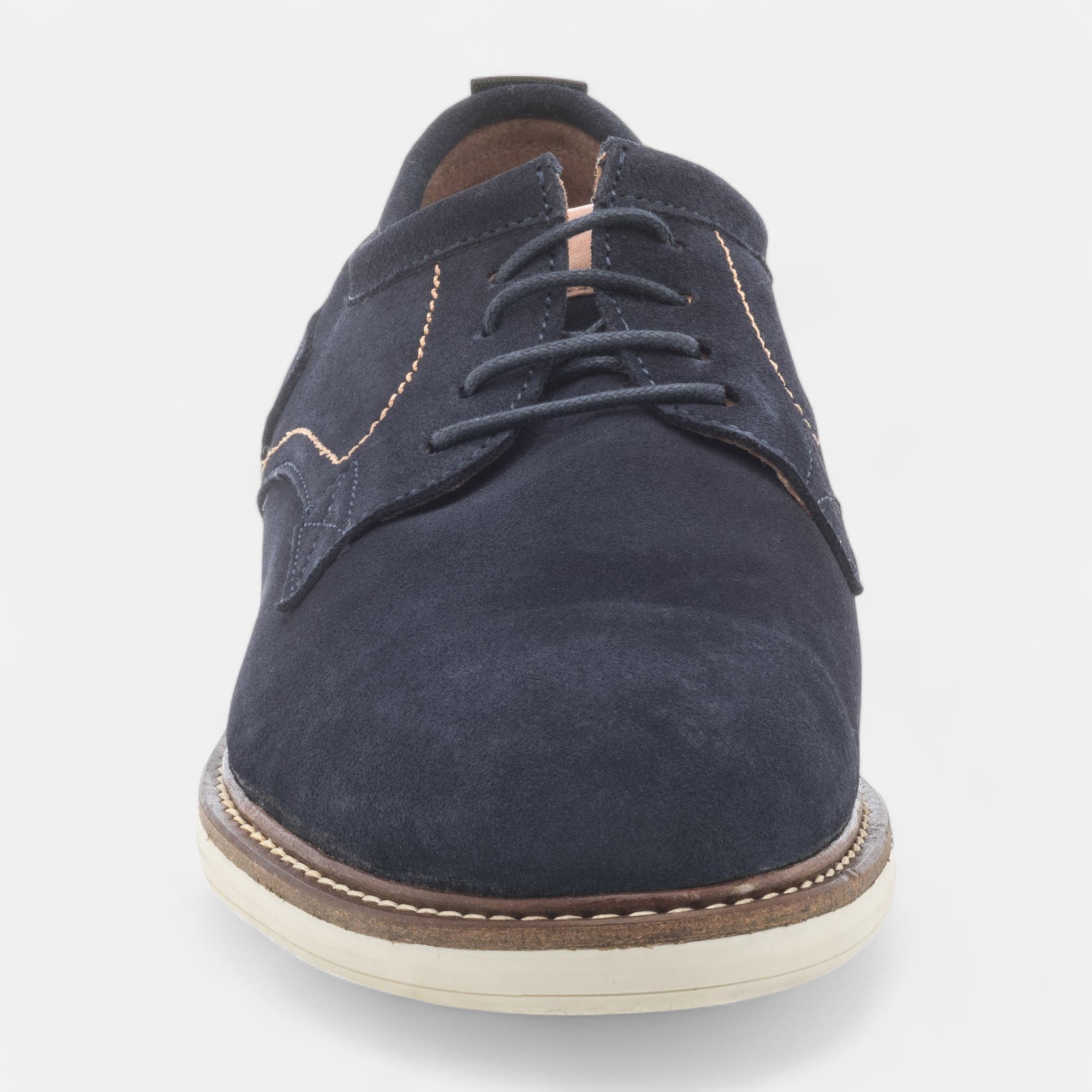Derbies Homme en cuir bleu marine