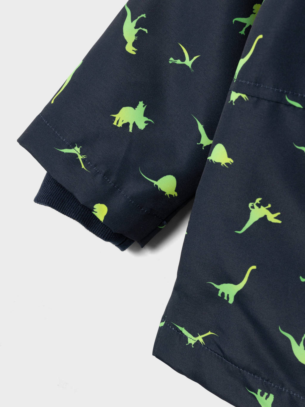 NAME IT zomerjas NMMMAX met all over print donkerblauw/felgroen