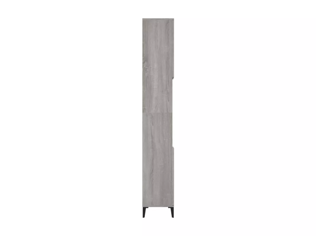 Armoire de bain sonoma gris 30x30x190 cm bois d'ingénierie