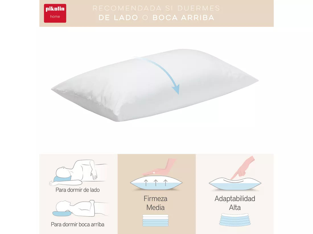 Oreiller en duvet 50% faible fermeté