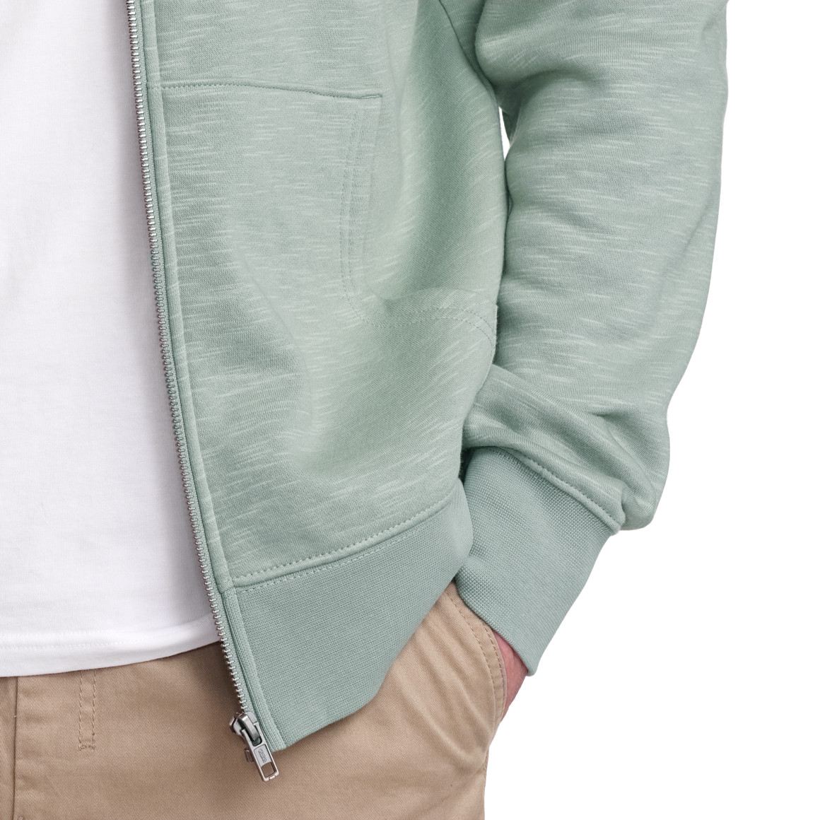 VanVaan Denim Herren Sweatjacke aus Flammgarn salbei