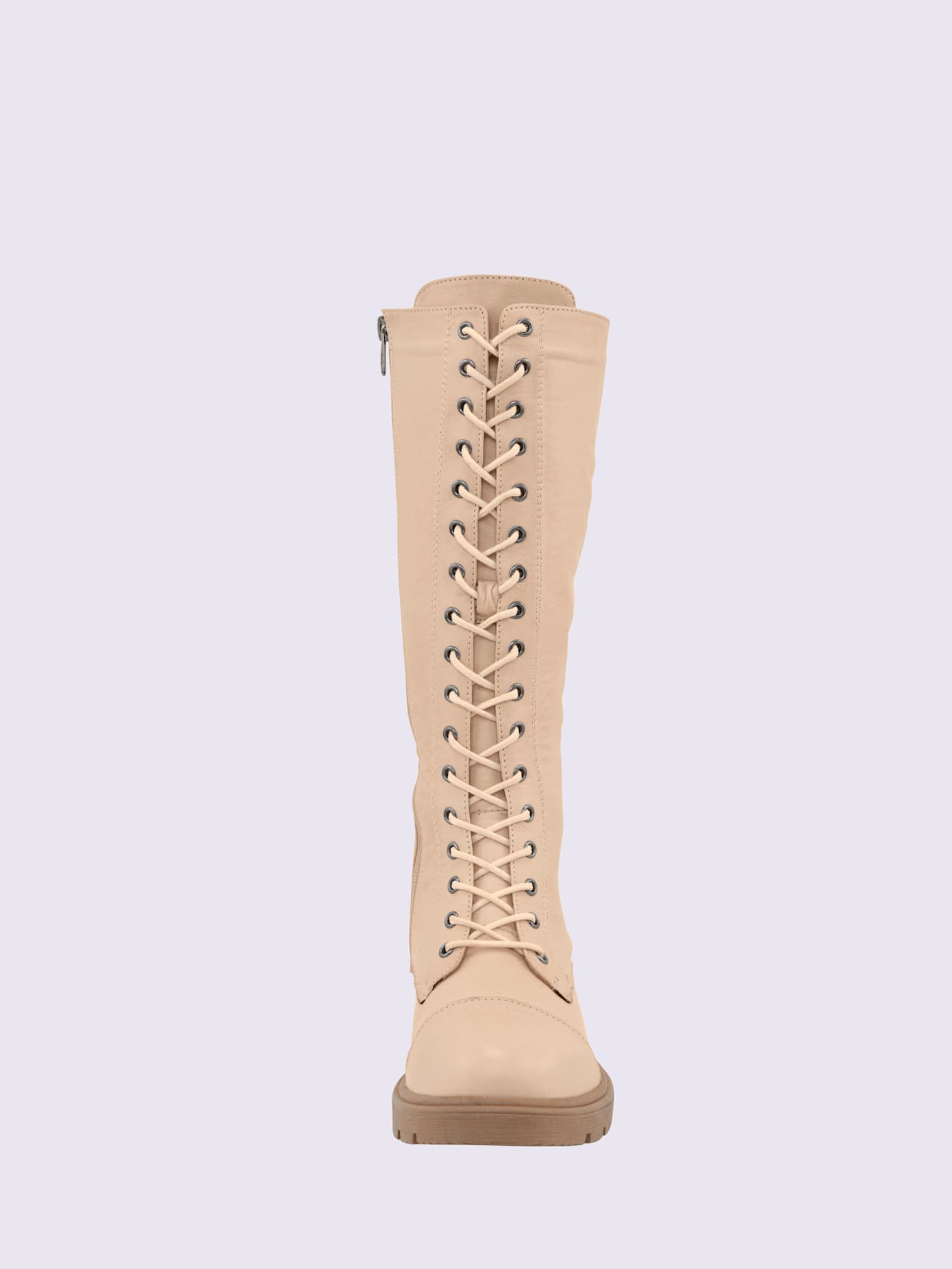 Bottes à lacets cuir nappa de vache