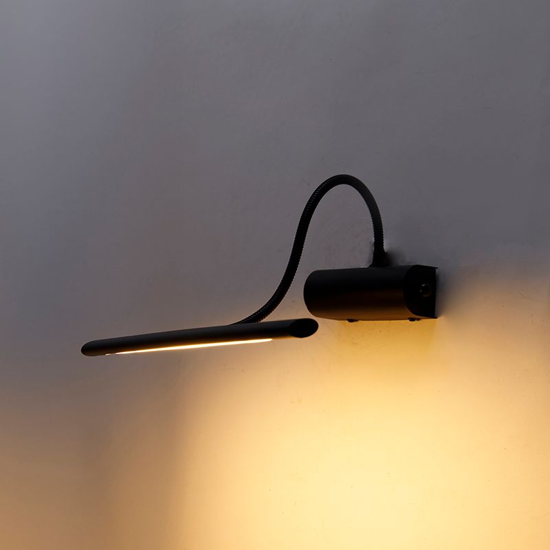 Design wandlamp zwart 32 cm incl. LED met dimmer - Tableau