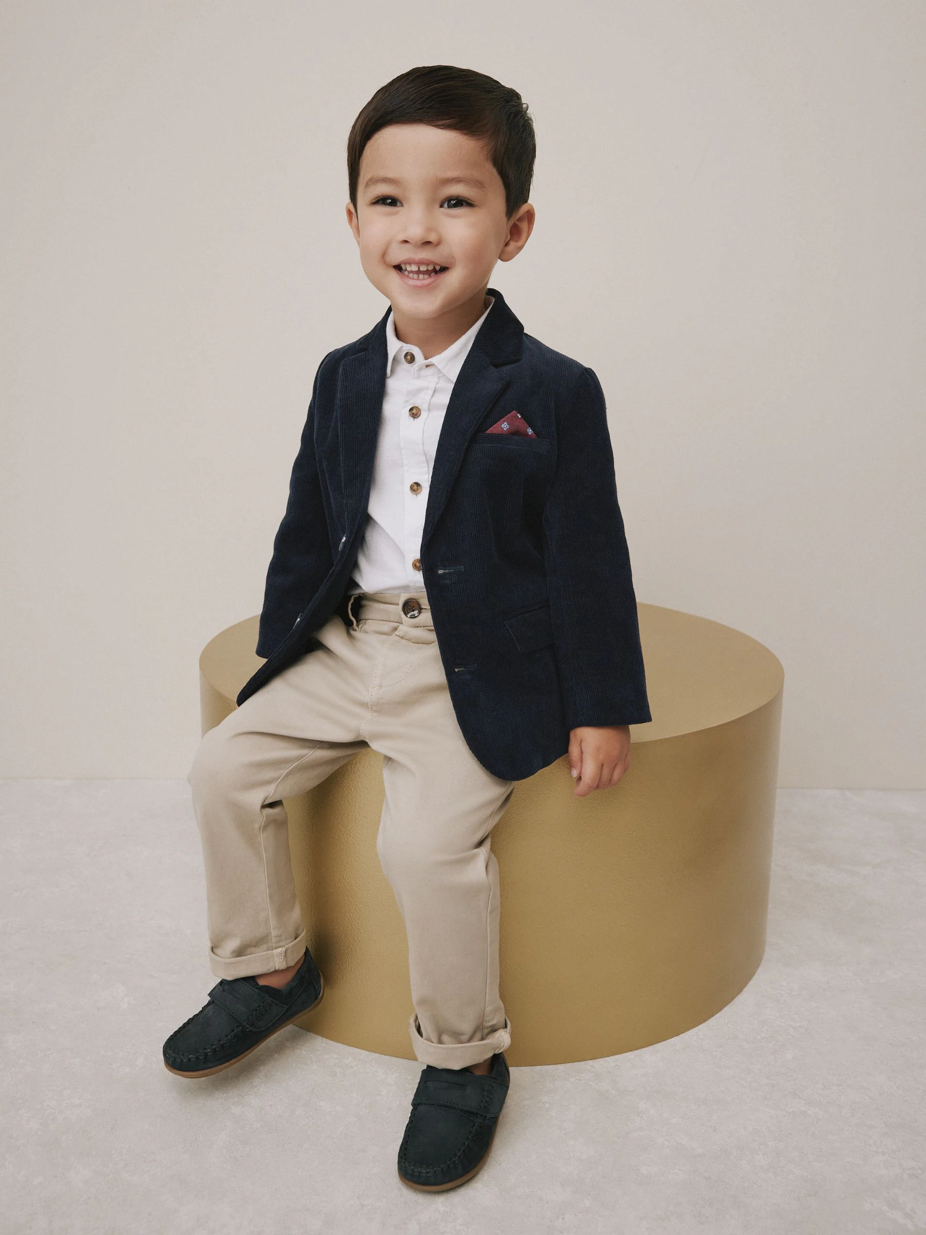 Marineblauw - Corduroy blazer (3mnd-9jr)