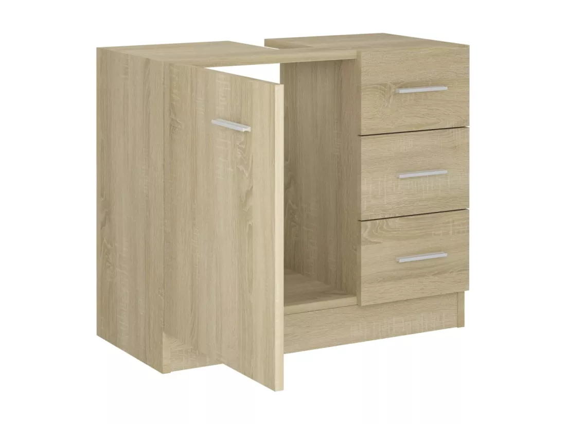 Armoire d'évier Chêne sonoma 63x30x54 cm Bois d'ingénierie