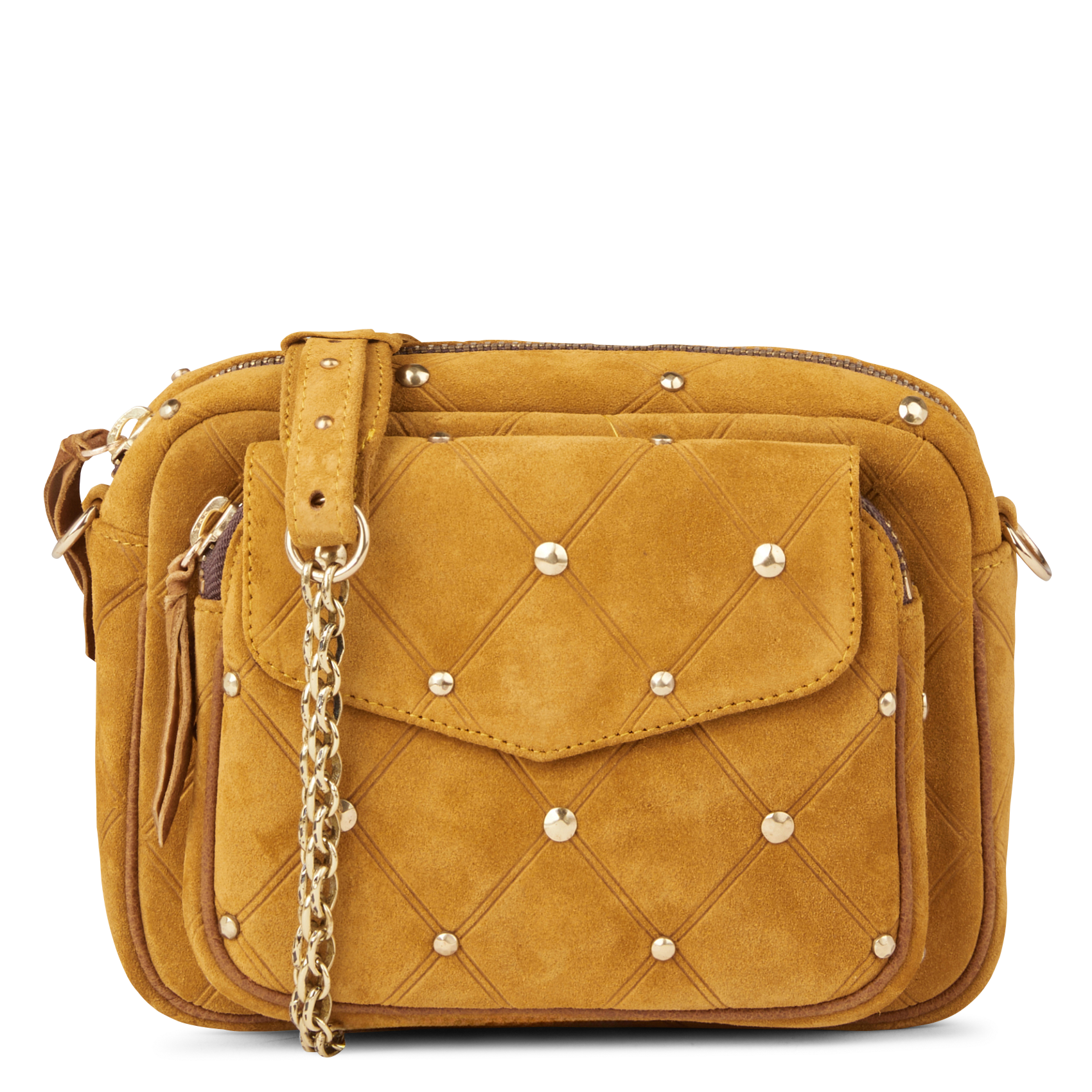CHARLY - Sac bandoulière en suede | Beige