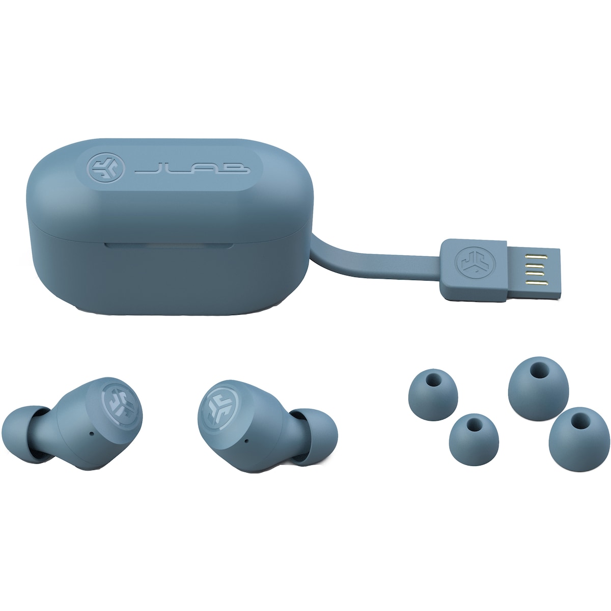 JLab Go Air Pop helt trådløse in-ear hodetelefoner (skiferblå)