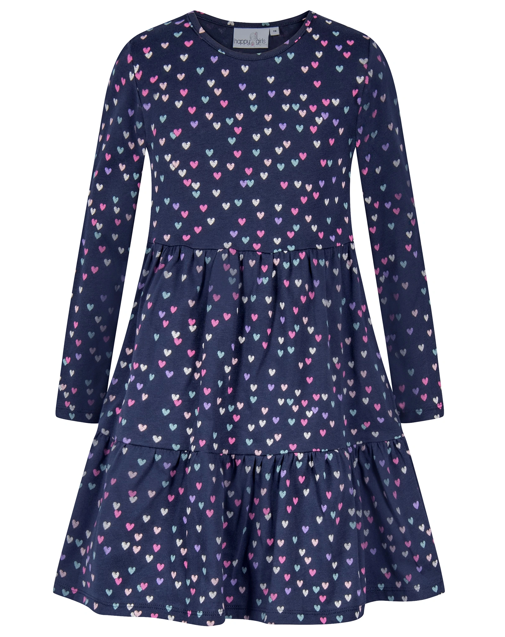 Langarmkleid HERZIG AOP in navy
