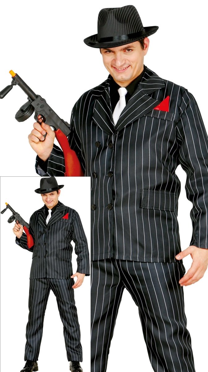 Gangster Kostuum Donkerblauw Heren