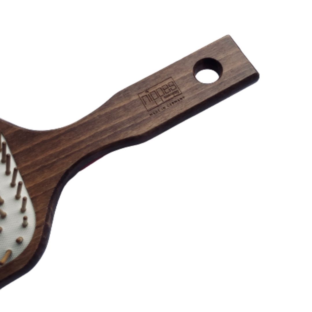 nippes Solingen Pneumatik-Haarbürste,extra breit, Holzstifte, 5-reihig, Buche
