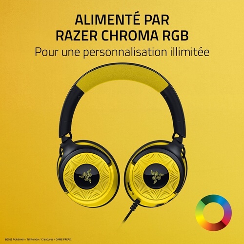 Casque PC Razer Gaming filaire Kraken V4 X Pokémon Kanto Starters Edition