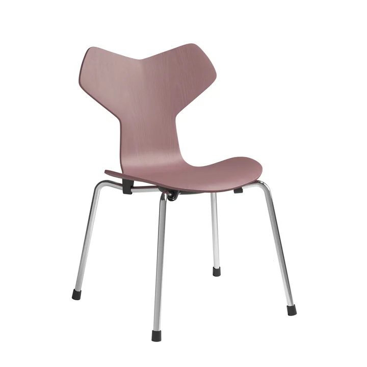 Fritz Hansen - Grand Prix Kinderstuhl, Chrom / wild rose