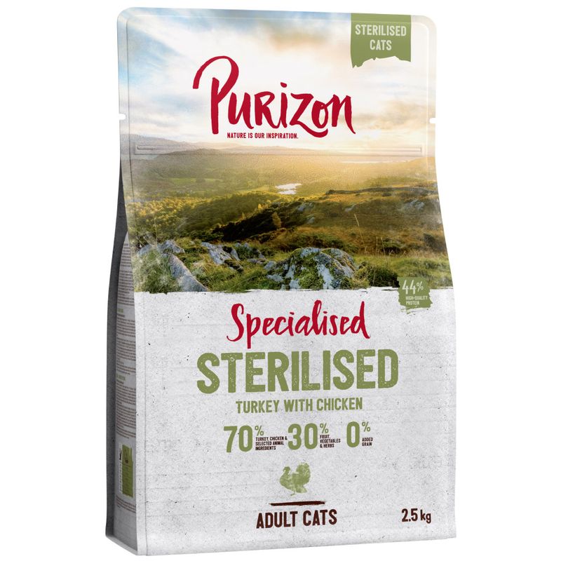 Purizon Adult Sterilised, dinde & poulet - sans céréales