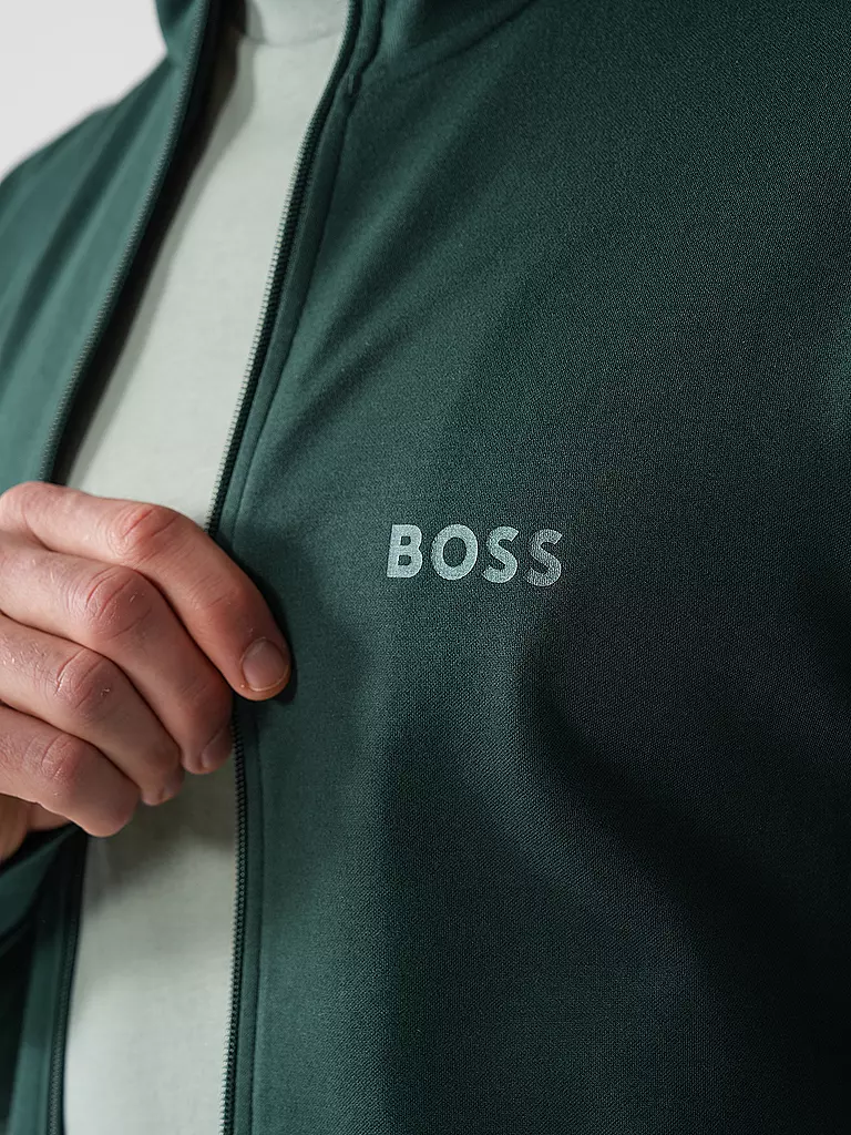 BOSS Loungewear Sweatjacke dunkelgrün