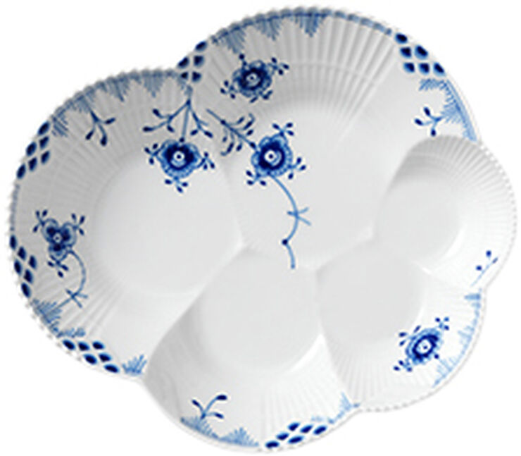 Royal Copenhagen Blå Elements 19 cm. fad Hvid, blå