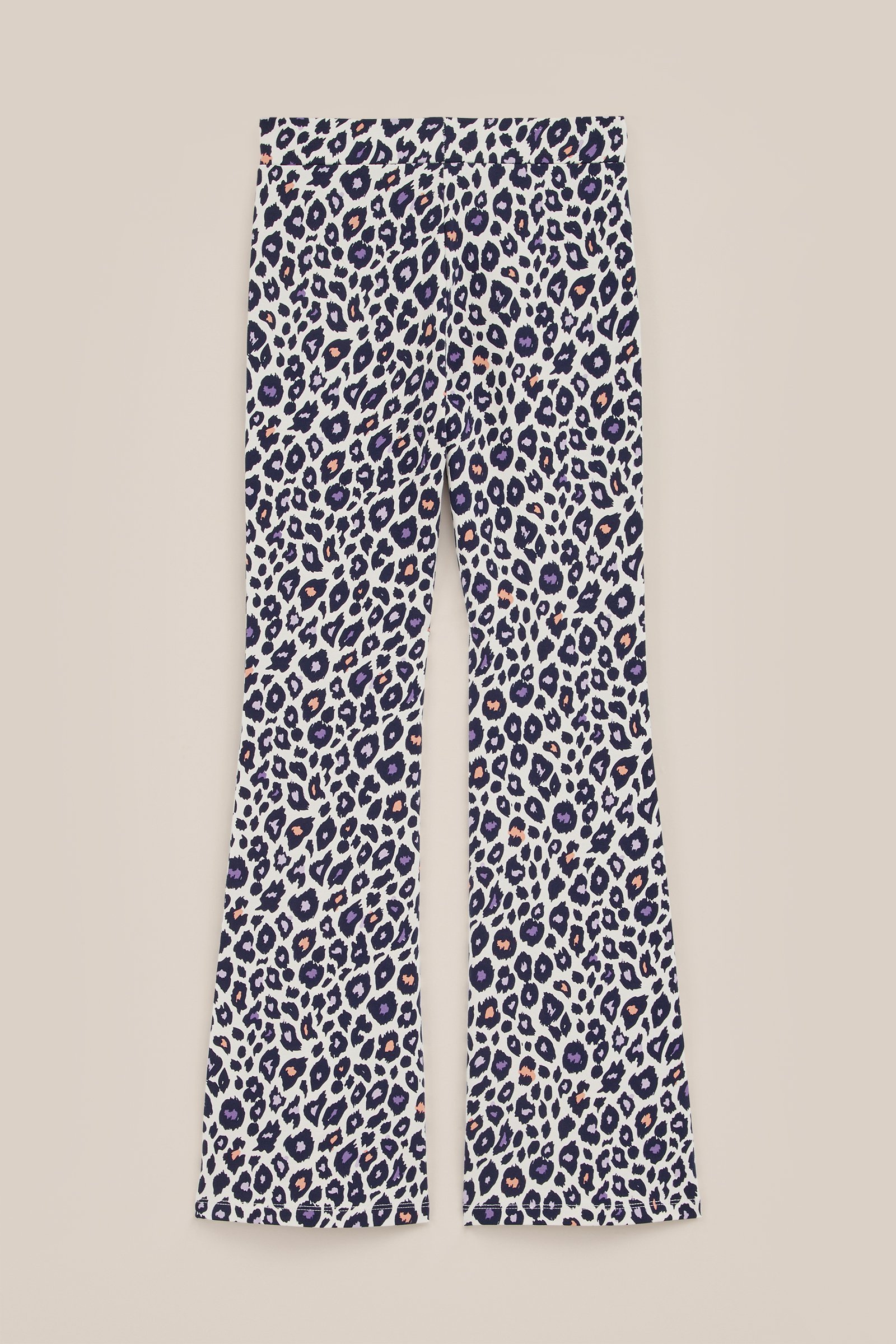 Meisjes flared legging met dessin WE Fashion Donkerblauw