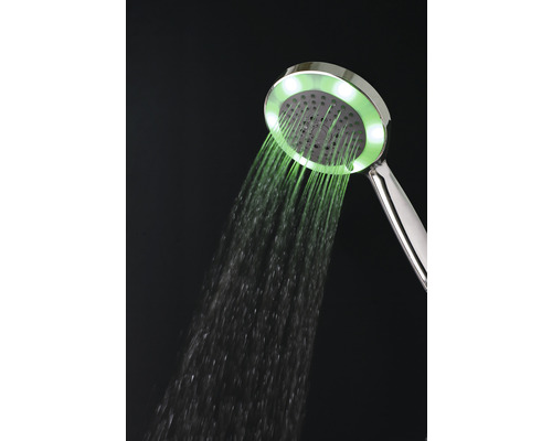 Basano Marsala handdouche Ø 13 cm met LED-verlichting, 3-voudig verstelbaar, chroom