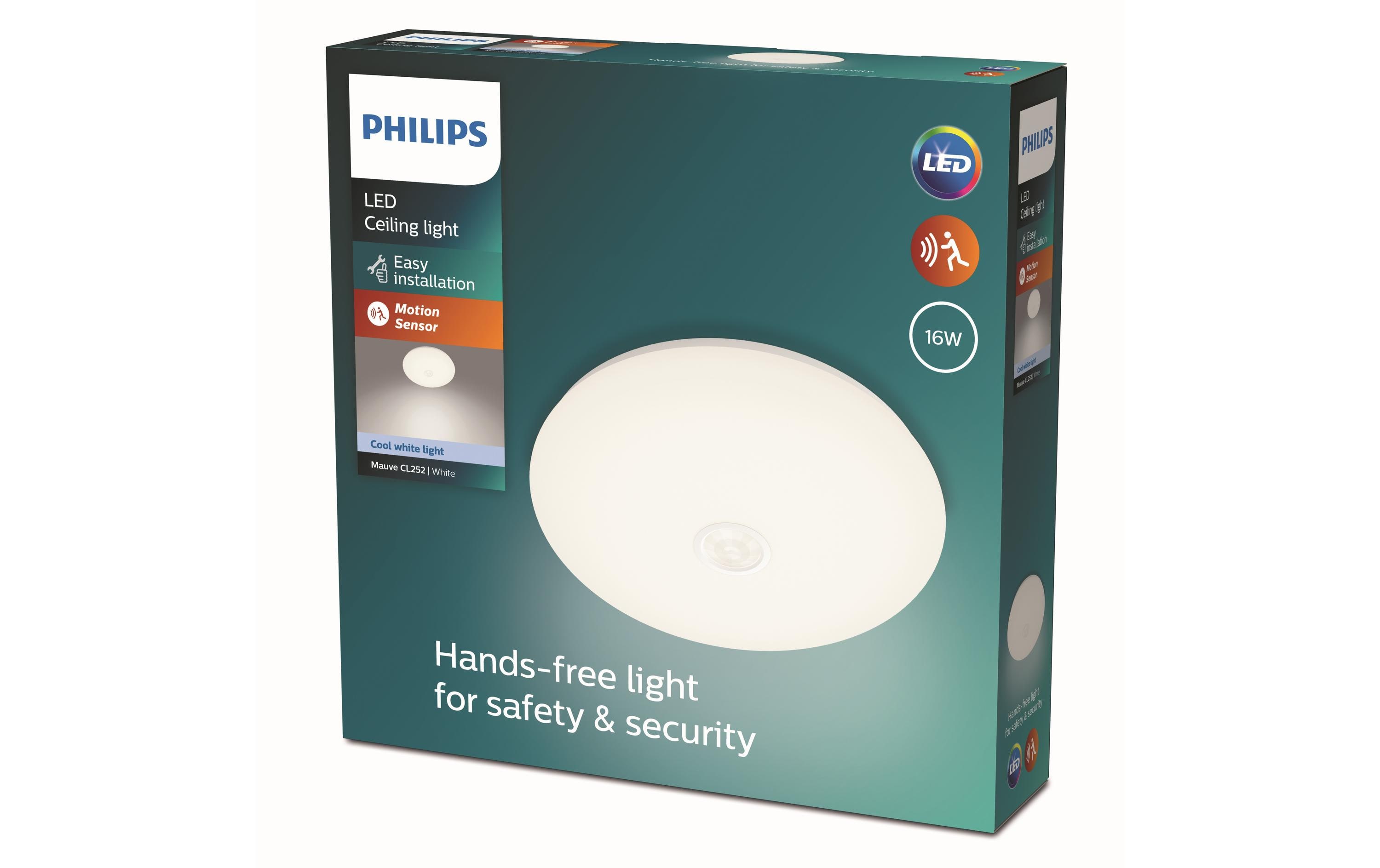 Mauve Deckenleuchte IR weiss 1900 lmMyLiving LED Deckenlampe mit Bewegungsmelder