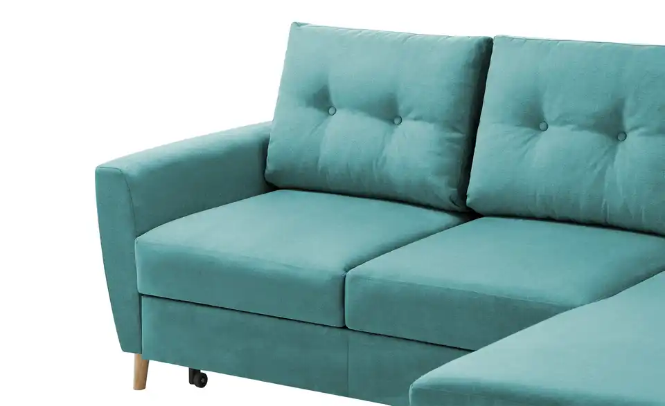 Ecksofa Carla Türkis/Petrol rechts