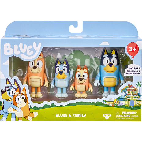 Bluey figurer 4-pak