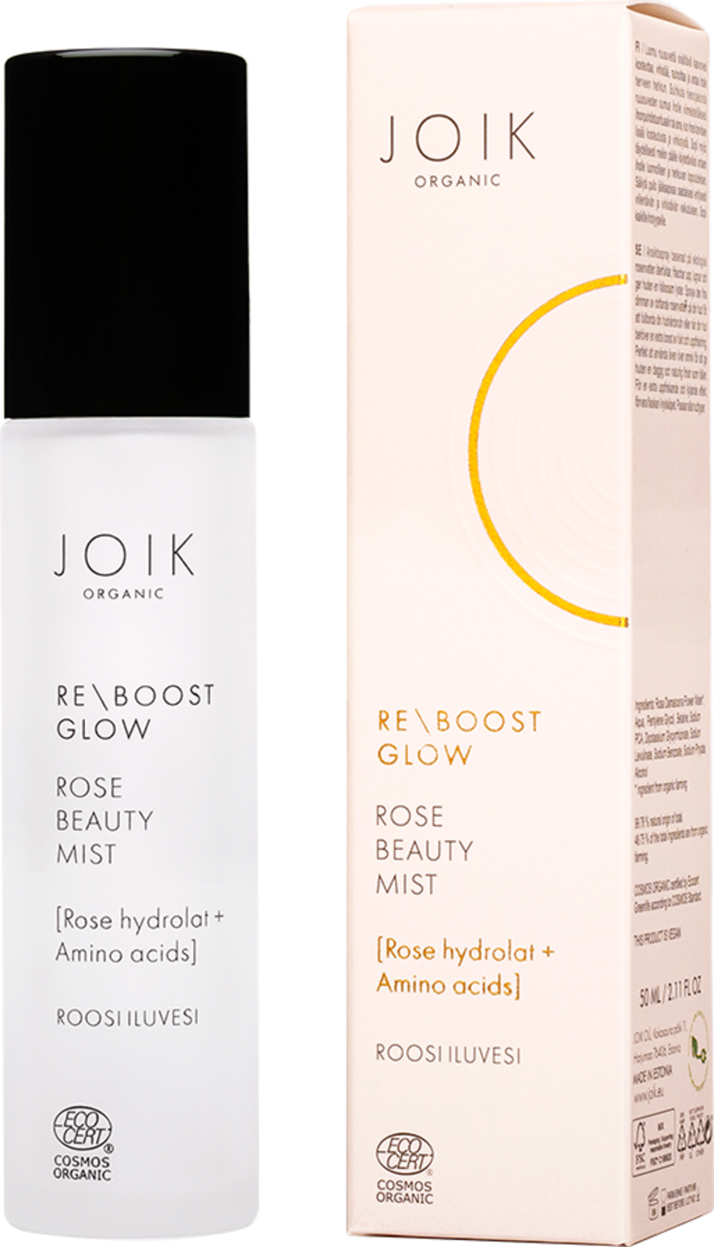 JOIK Organic  Re-Boost Glow Rose Beauty Mist, 50 ml