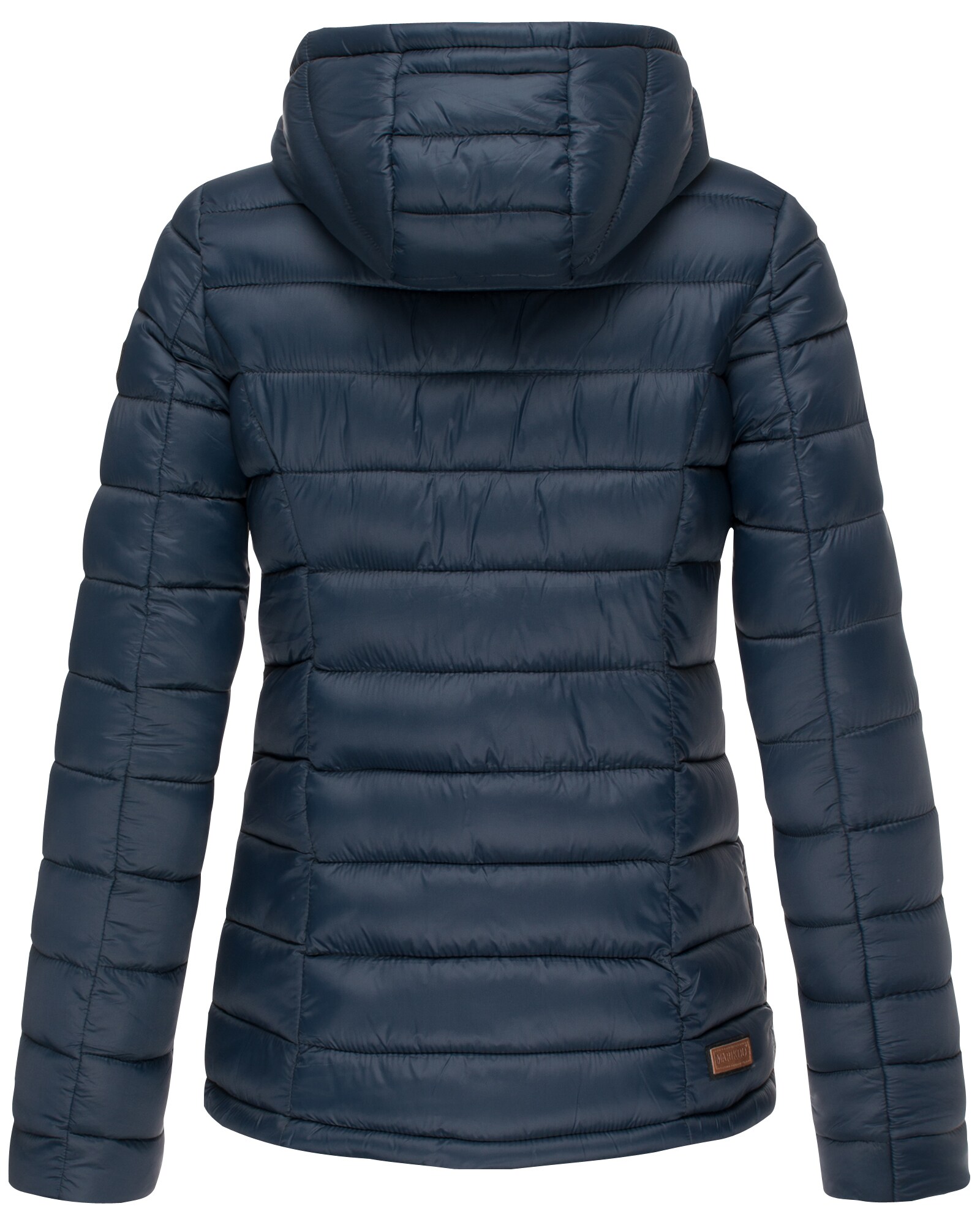 MARIKOO Damen modische Steppjacke Übergangsjacke mit großer Kapuze Lucy