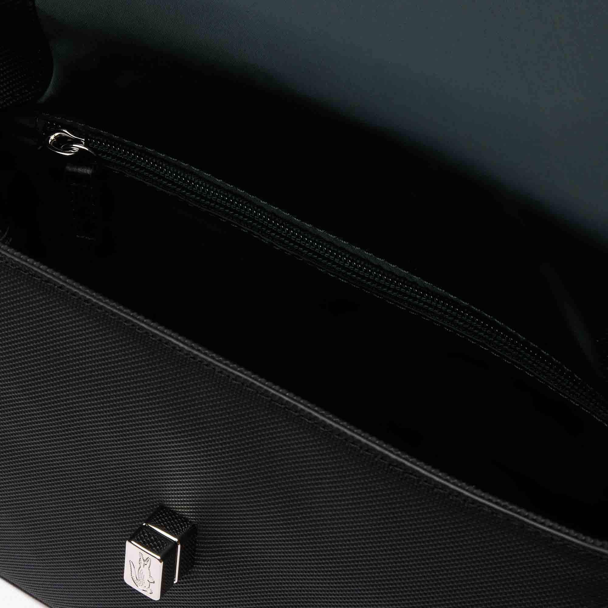 Sac à rabat Daily Lifestyle en toile enduite Sacs à bandoulière - Noir - Lacoste - Femme