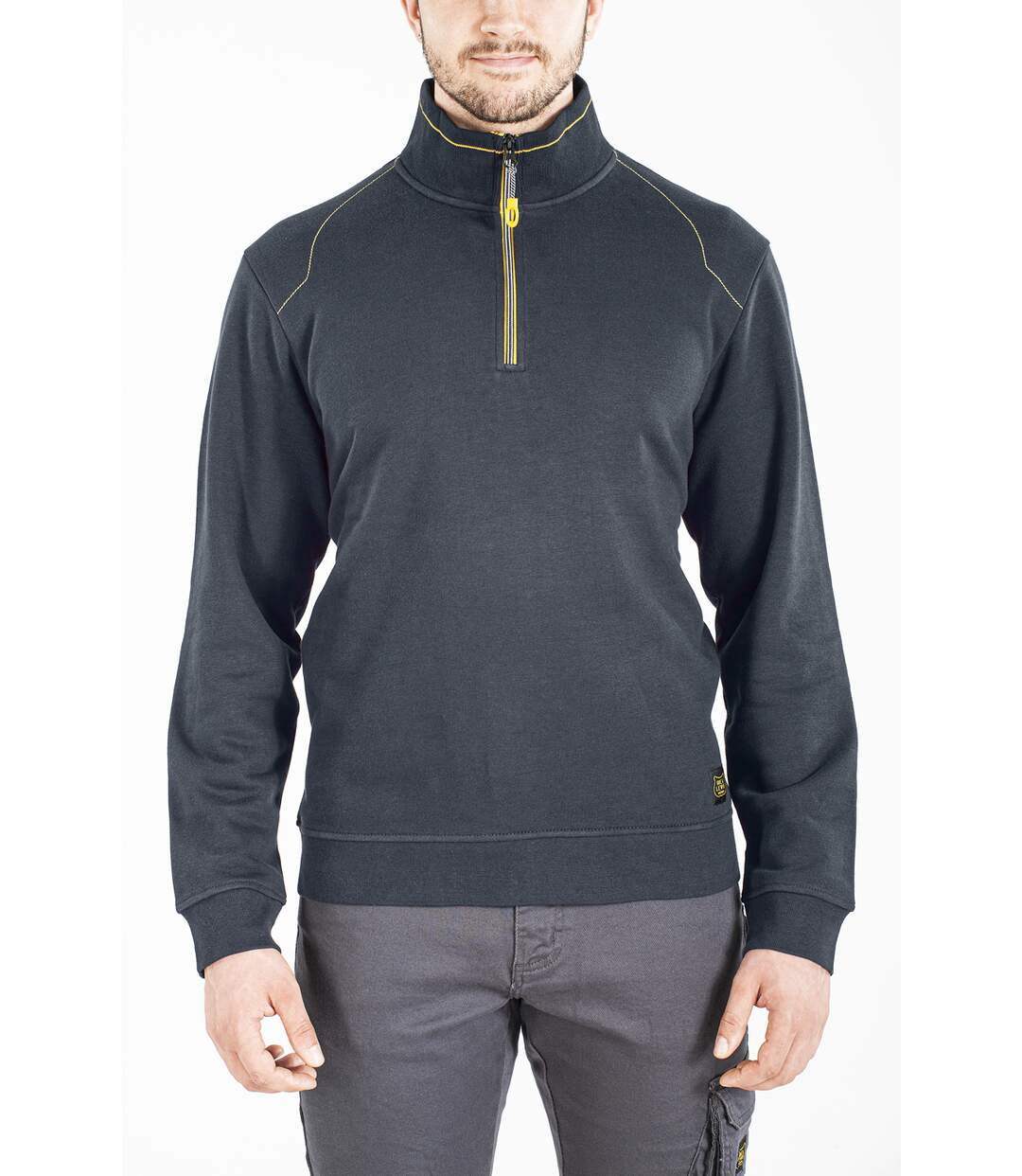 Sweat avec col camionneur HALFZIP MARINE