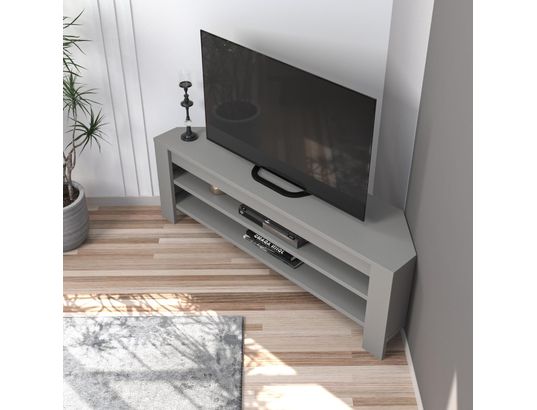CONCEPT1 - Meuble TV Anglato gris 120 x 30 x h40 cm