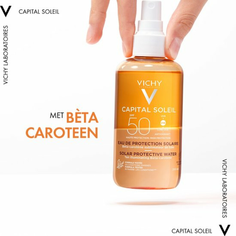 Vichy Capital Soleil Zonbeschermend Water Optimale Bruine Teint SPF 50200 ml