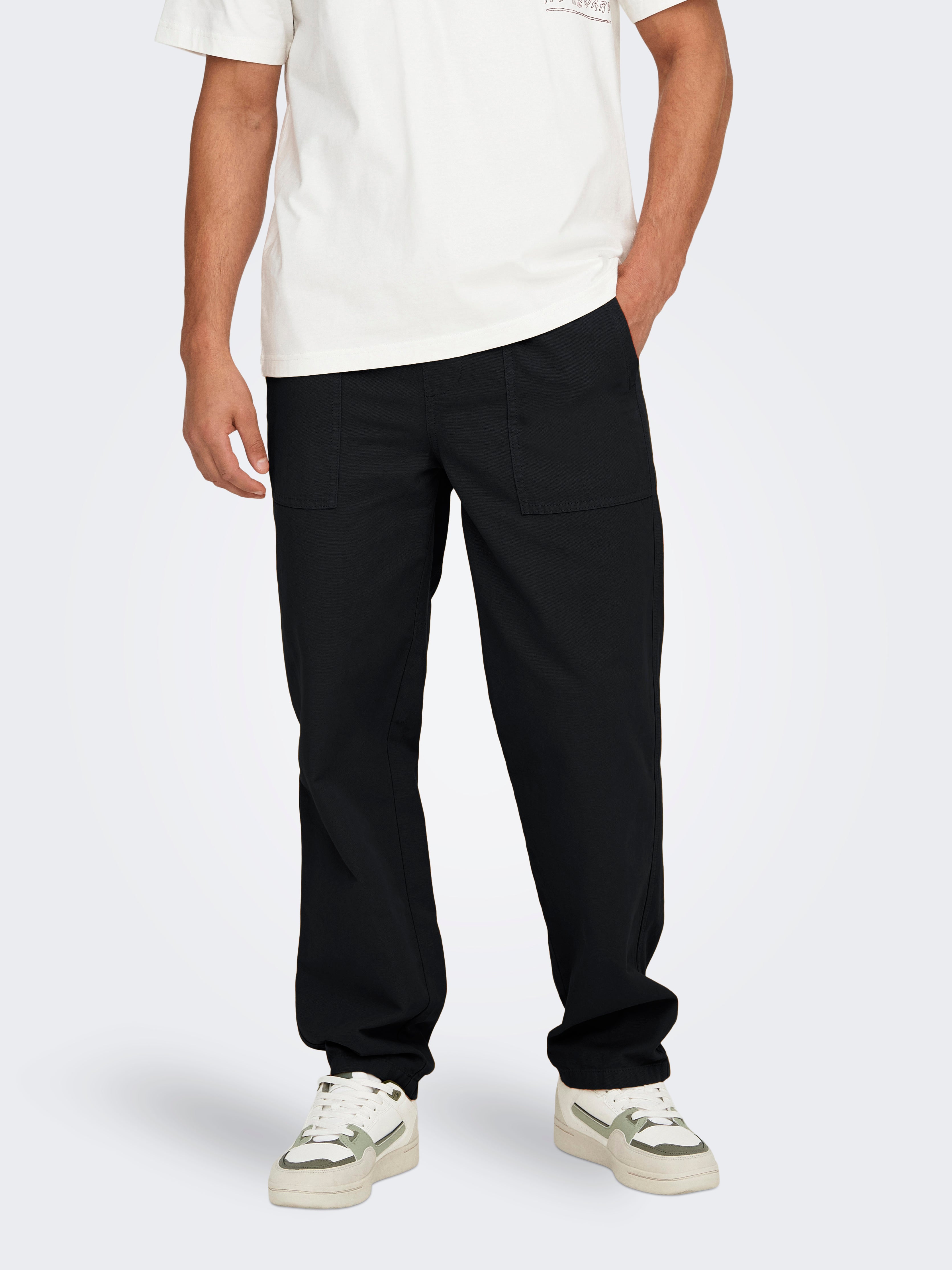 ONSSINUS Locker geschnitten Hose Black