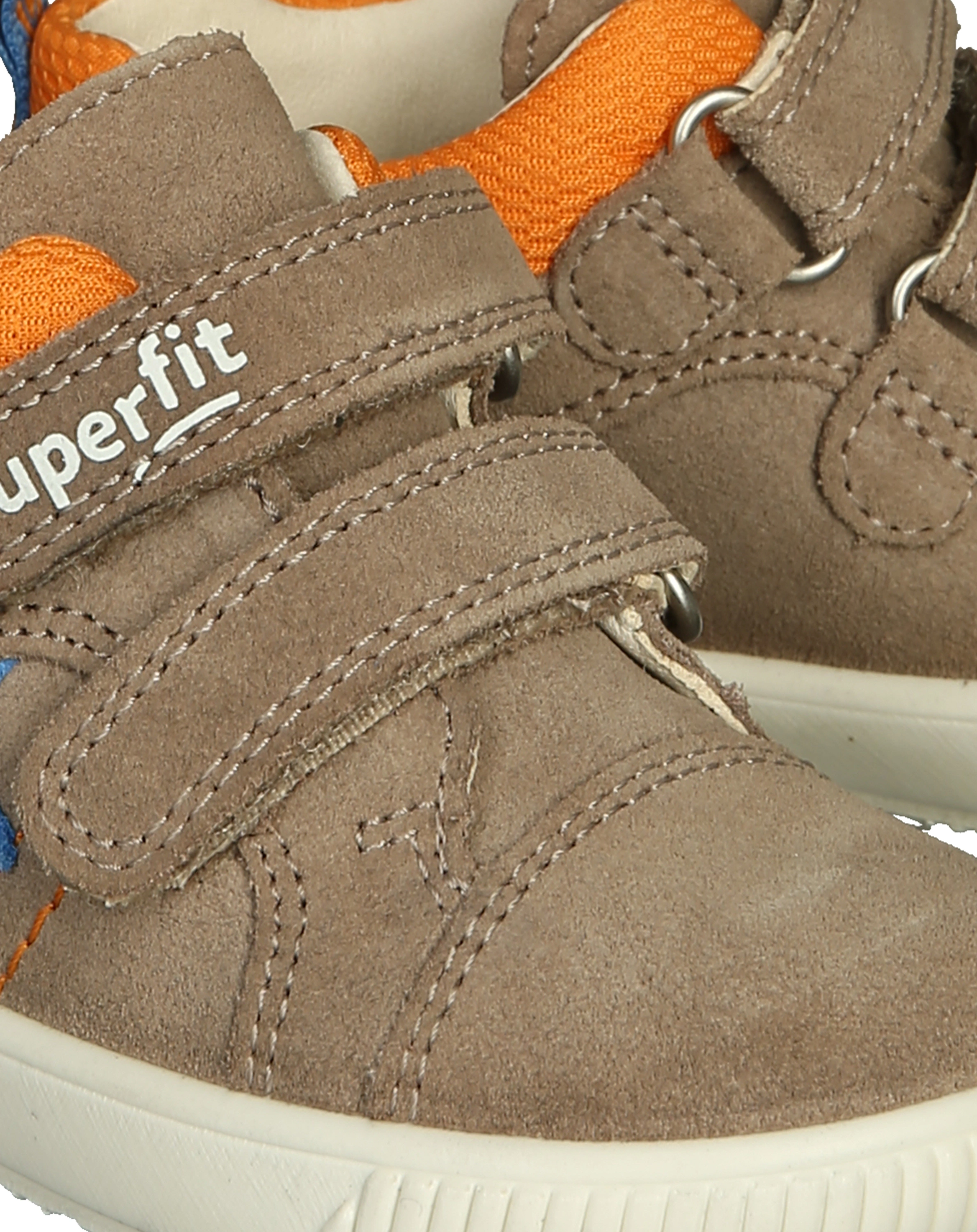 Klett-Ledersneaker MOPPY in beige/orange