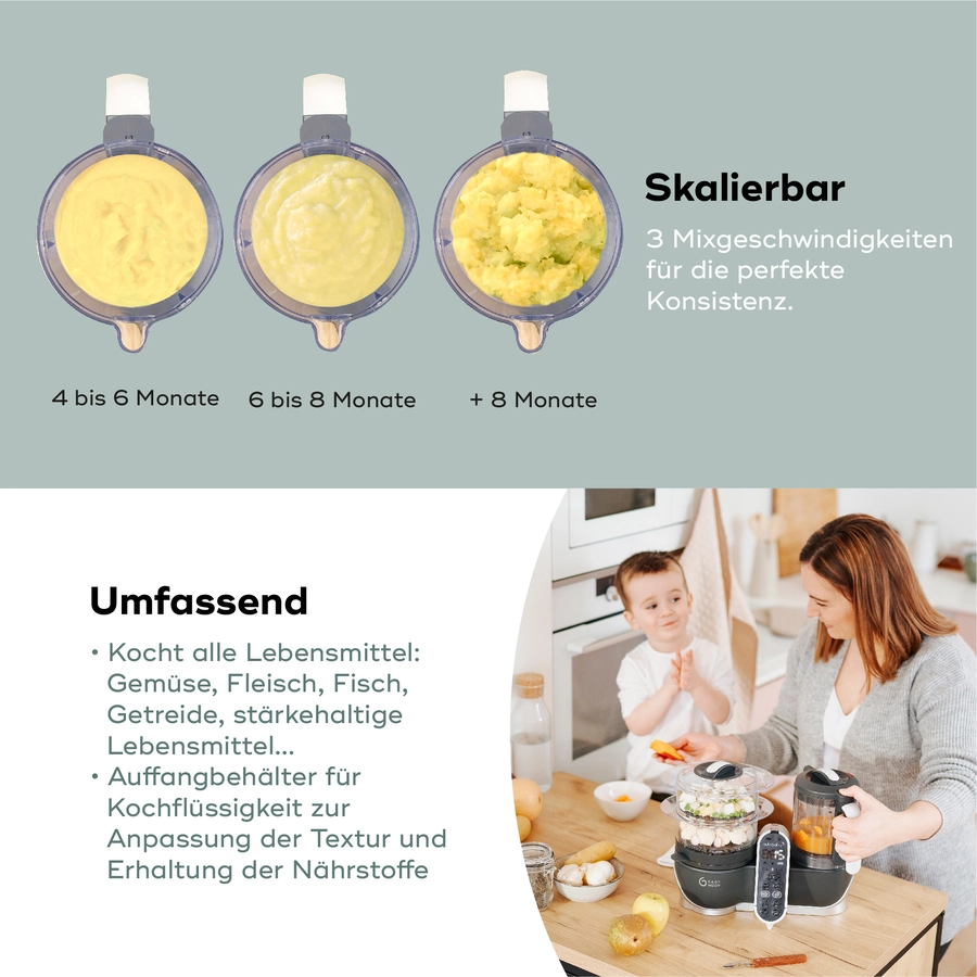 babymoov Küchenmaschine Nutribaby plus industrial grey