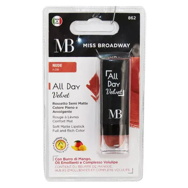 Batom Matte MB Milano All Day Velvet Comfort Nude N°8
