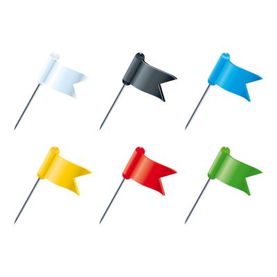 Exacompta - 20 Épingles drapeaux - couleur assorties