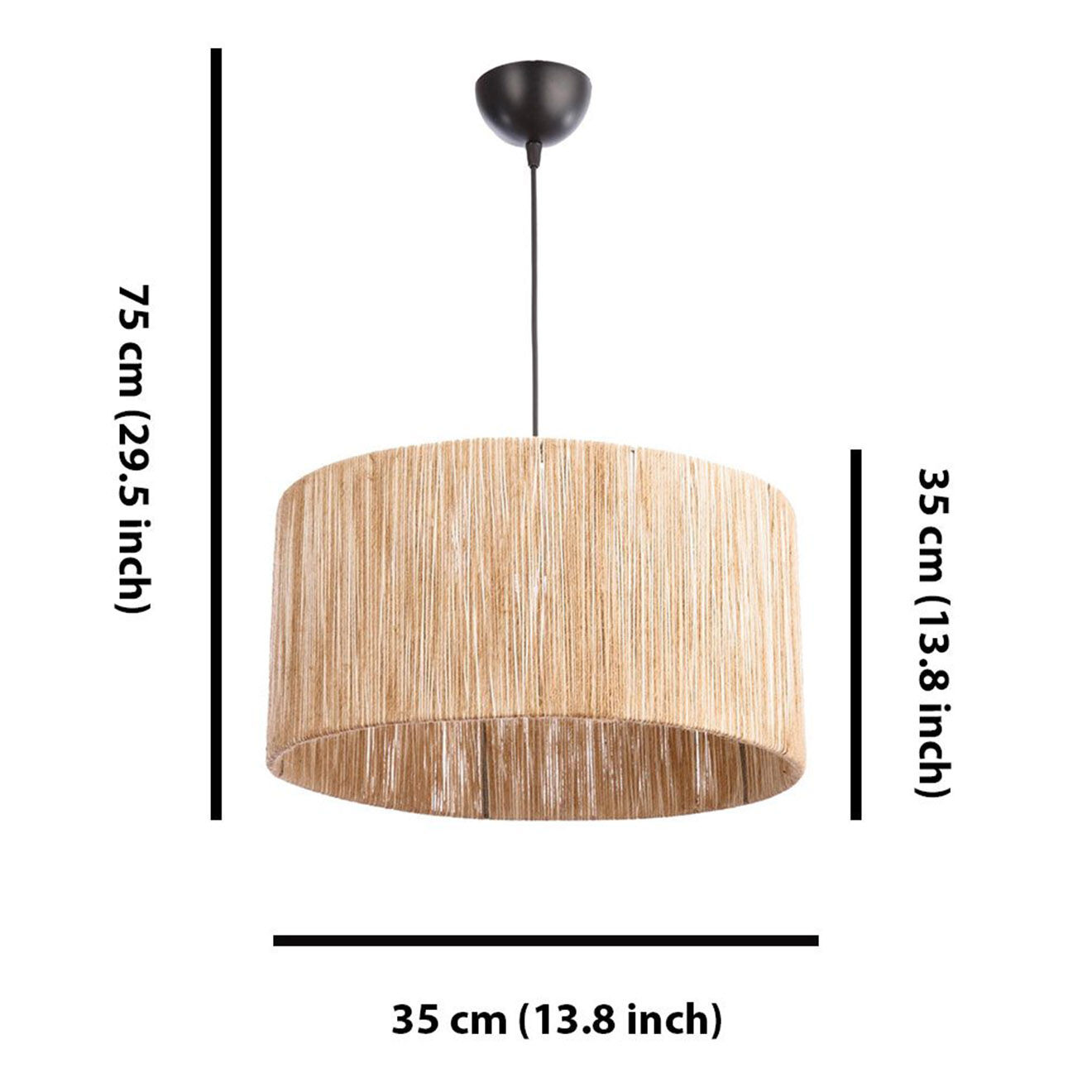 Opviq Suspension Cane naturelle - D.40x20x75 cm