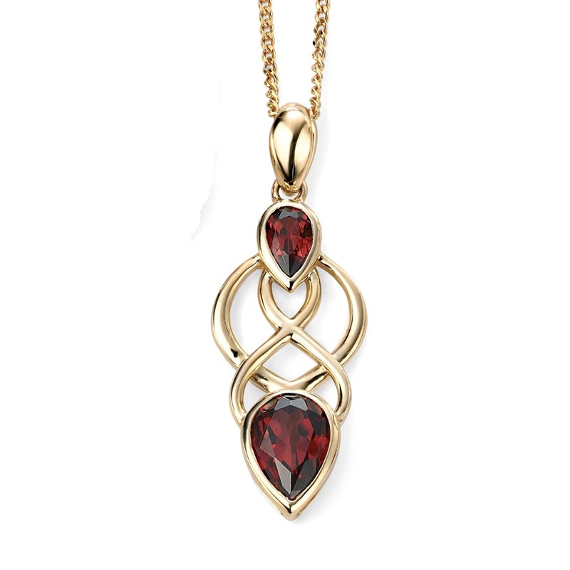 Collier grenat en Or 375/1000