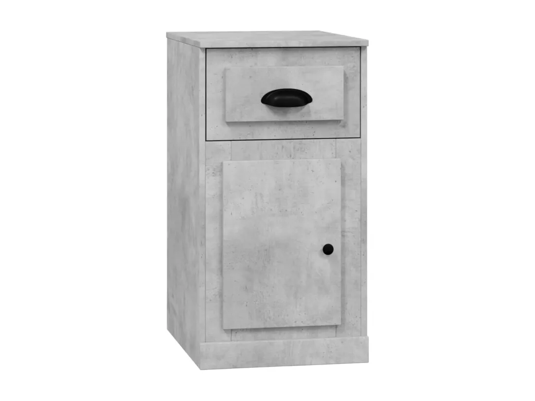 Armoire latérale avec tiroir gris béton 40x50x75 cm