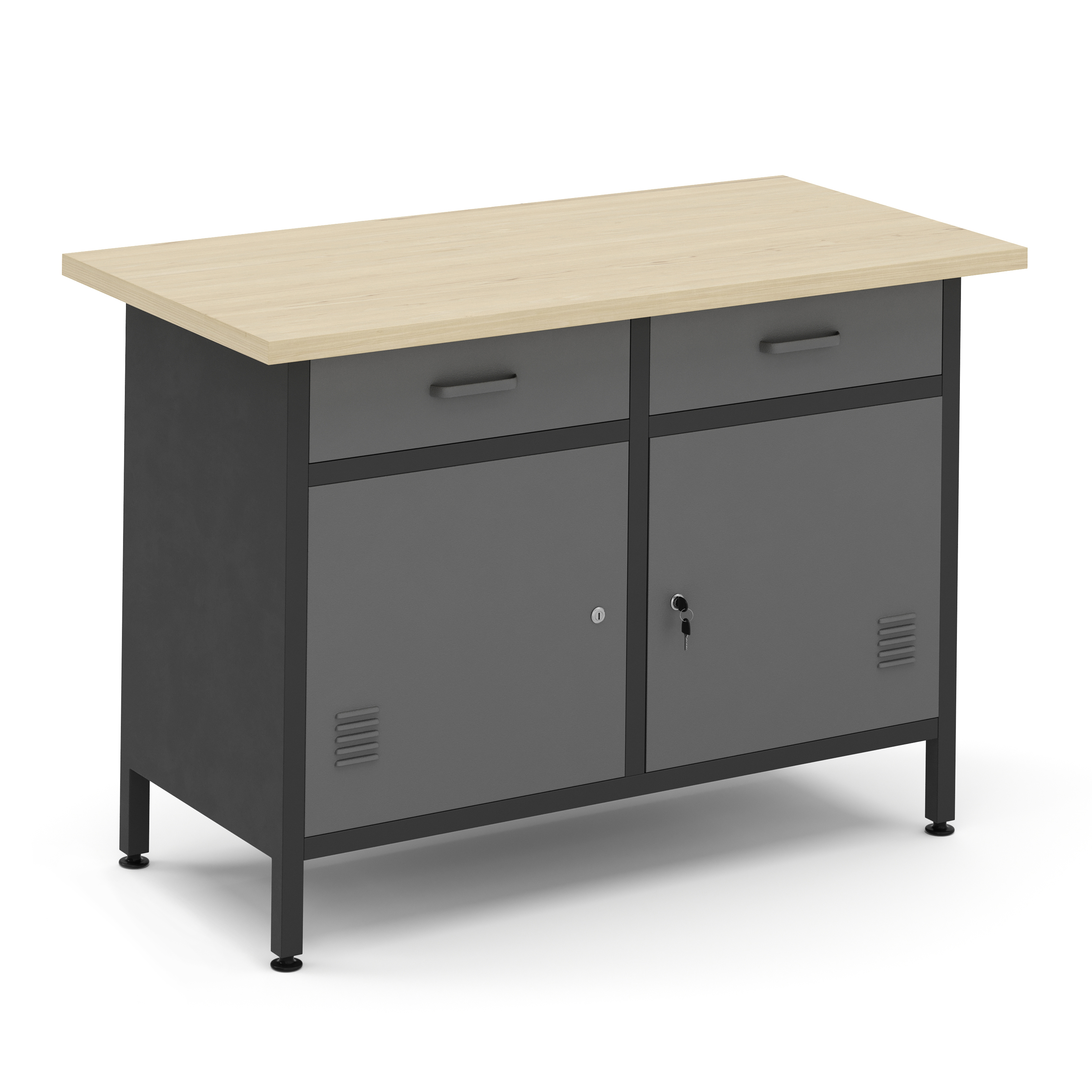 Werkbank mit Unterschrank 120 x 60 cm