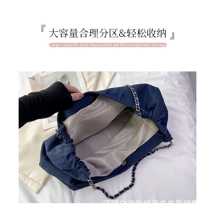 NewTown - Denim Tote Bag met kettingband