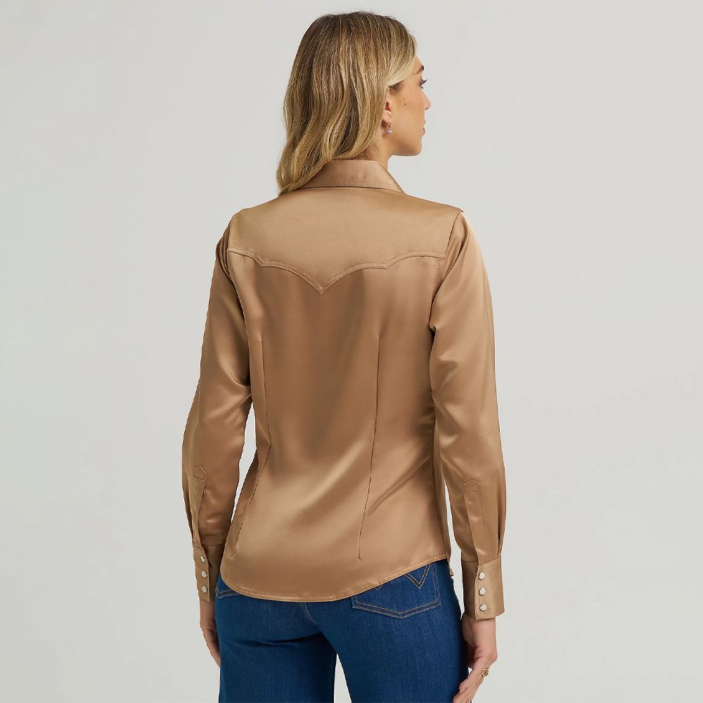 Wrangler x Lainey Wilson Satin Shirt Gold