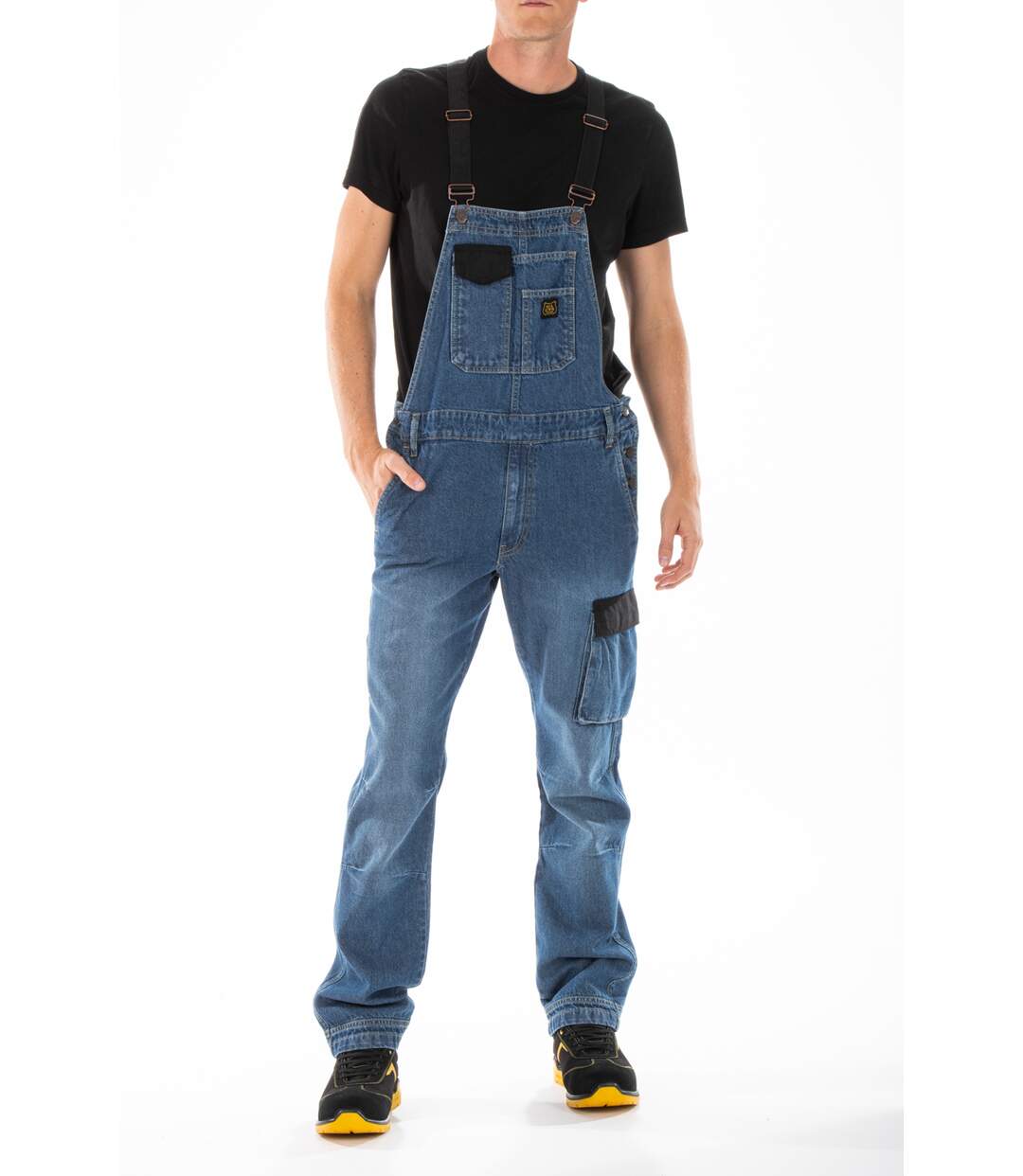 Salopette de travail en jeans JIMMY BLEU