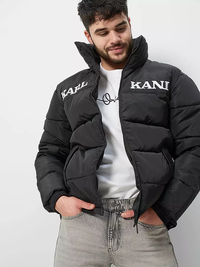 KARL KANI Steppjacke RETRO ESSENTIAL schwarz